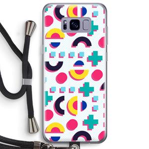 CaseCompany 8-bit N°2: Samsung Galaxy S8 Plus Transparant Hoesje met koord