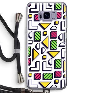 CaseCompany 8-bit N°4: Samsung Galaxy S8 Plus Transparant Hoesje met koord