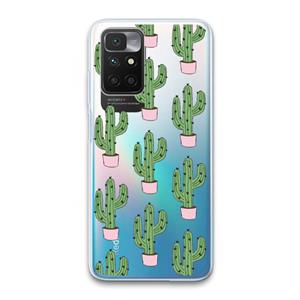 CaseCompany Cactus Lover: Xiaomi Redmi 10 Transparant Hoesje