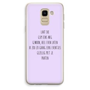 CaseCompany GSM: Samsung Galaxy J6 (2018) Transparant Hoesje