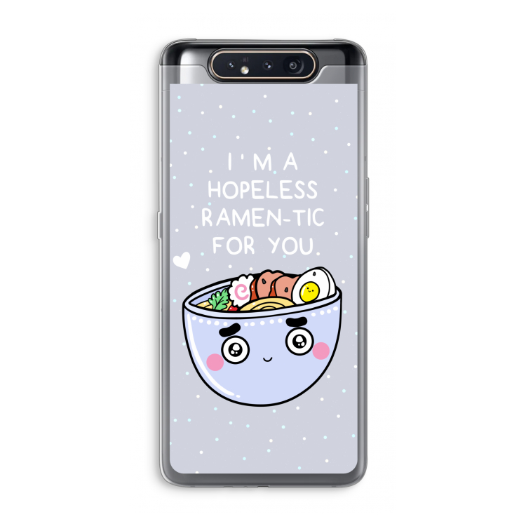 CaseCompany I'm A Hopeless Ramen-Tic For You: Samsung Galaxy A80 Transparant Hoesje