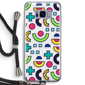 CaseCompany 8-bit N°6: Samsung Galaxy S8 Plus Transparant Hoesje met koord