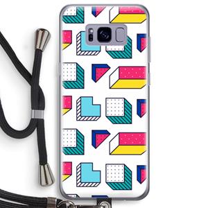 CaseCompany 8-bit N°7: Samsung Galaxy S8 Plus Transparant Hoesje met koord