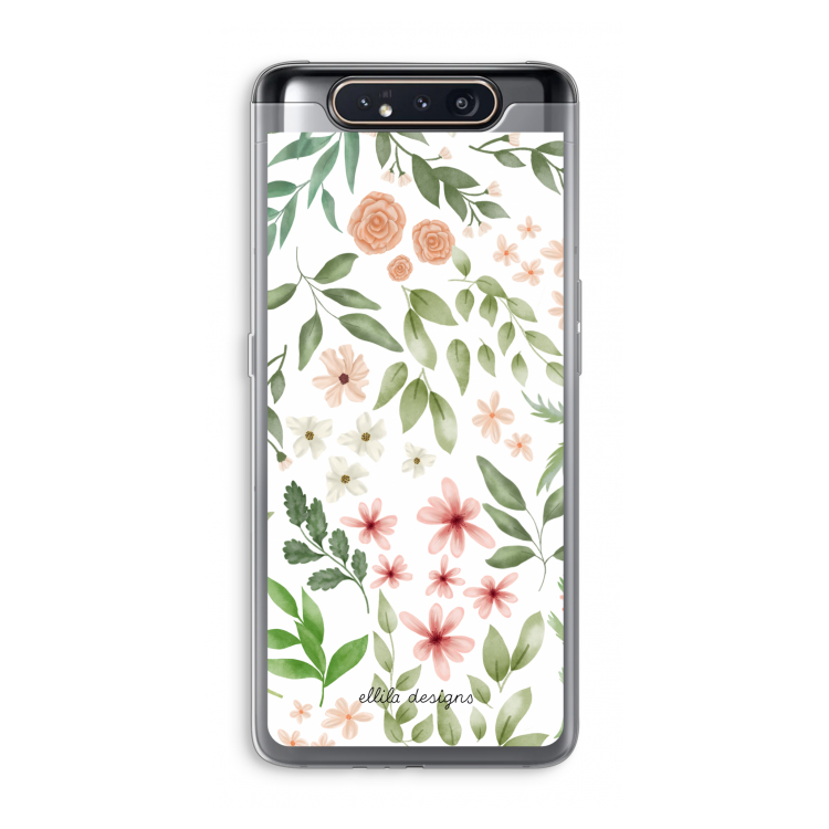 CaseCompany Botanical sweet flower heaven: Samsung Galaxy A80 Transparant Hoesje