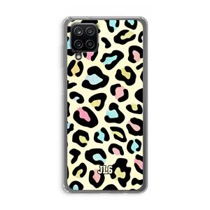 CaseCompany Leopard pattern: Samsung Galaxy A12 Transparant Hoesje