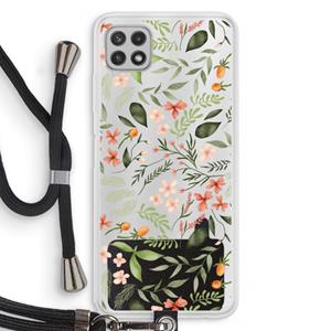 CaseCompany Sweet little flowers: Samsung Galaxy A22 4G Transparant Hoesje met koord