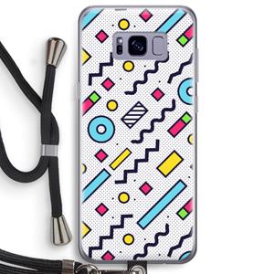 CaseCompany 8-bit N°8: Samsung Galaxy S8 Plus Transparant Hoesje met koord