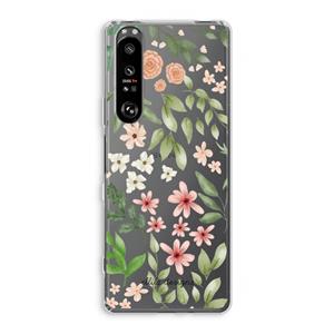 CaseCompany Botanical sweet flower heaven: Sony Xperia 1 III Transparant Hoesje