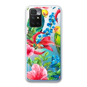 CaseCompany Papegaaien: Xiaomi Redmi 10 Transparant Hoesje