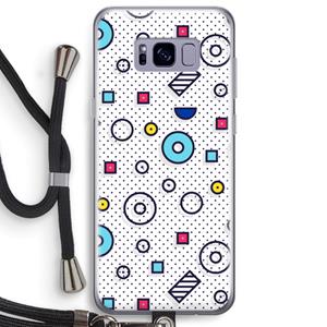 CaseCompany 8-bit N°9: Samsung Galaxy S8 Plus Transparant Hoesje met koord