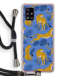 CaseCompany Luipaard: Samsung Galaxy A51 5G Transparant Hoesje met koord