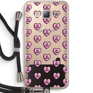 CaseCompany GIRL POWER: Samsung Galaxy J3 (2016) Transparant Hoesje met koord