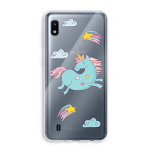 CaseCompany Vliegende eenhoorn: Samsung Galaxy A10 Transparant Hoesje