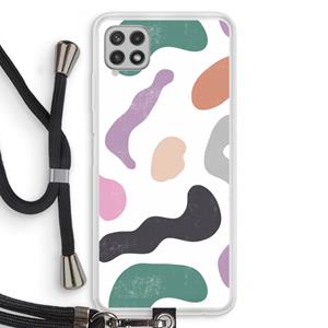 CaseCompany Memphis Shapes: Samsung Galaxy A22 4G Transparant Hoesje met koord