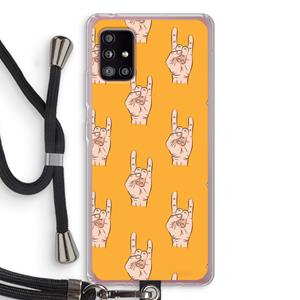 CaseCompany Rock: Samsung Galaxy A51 5G Transparant Hoesje met koord