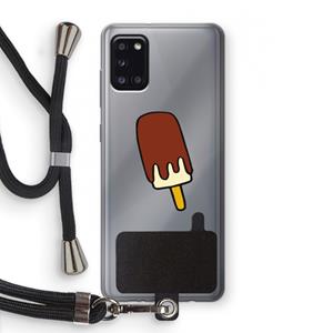 CaseCompany Frisco: Samsung Galaxy A31 Transparant Hoesje met koord