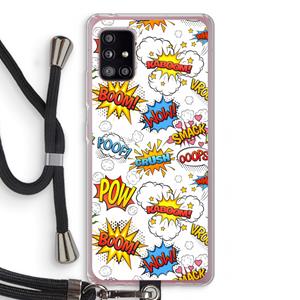 CaseCompany Pow Smack: Samsung Galaxy A51 5G Transparant Hoesje met koord