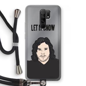CaseCompany Let It Snow: Xiaomi Redmi 9 Transparant Hoesje met koord