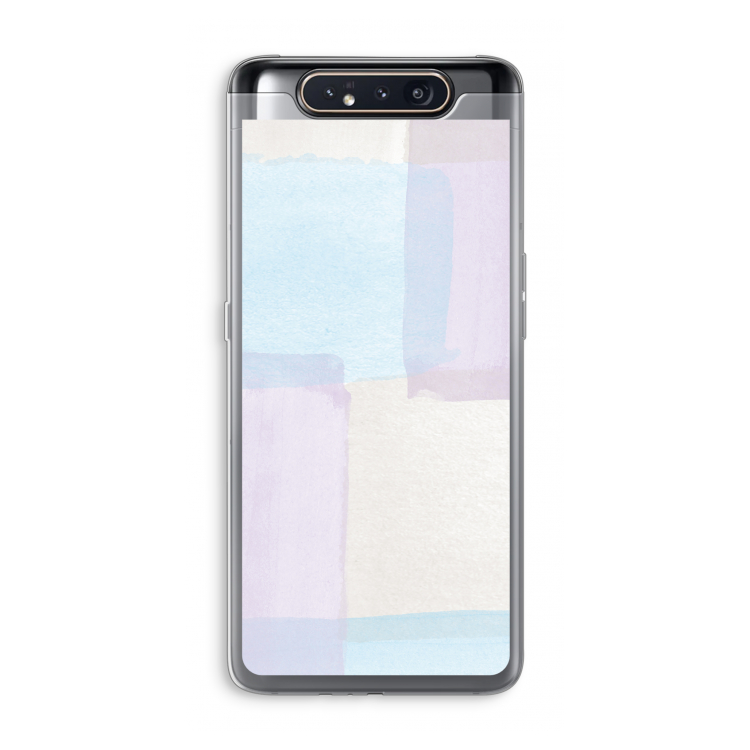 CaseCompany Square pastel: Samsung Galaxy A80 Transparant Hoesje