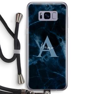 CaseCompany Midnight Marble: Samsung Galaxy S8 Plus Transparant Hoesje met koord