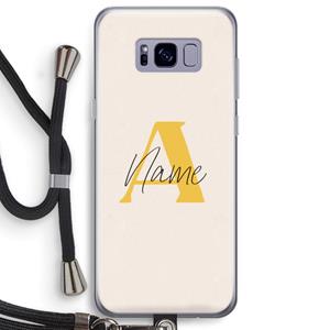 CaseCompany Amber Script: Samsung Galaxy S8 Plus Transparant Hoesje met koord