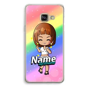 CaseCompany Chibi Maker vrouw: Samsung Galaxy A3 (2016) Transparant Hoesje