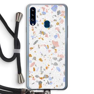 CaseCompany Terrazzo N°8: Samsung Galaxy A20s Transparant Hoesje met koord