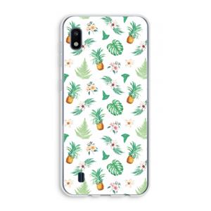 CaseCompany Ananas bladeren: Samsung Galaxy A10 Transparant Hoesje
