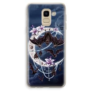 CaseCompany Vleermuizen Maan: Samsung Galaxy J6 (2018) Transparant Hoesje