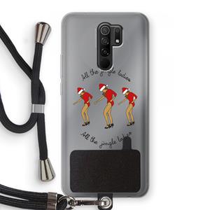 CaseCompany Jingle Ladies: Xiaomi Redmi 9 Transparant Hoesje met koord