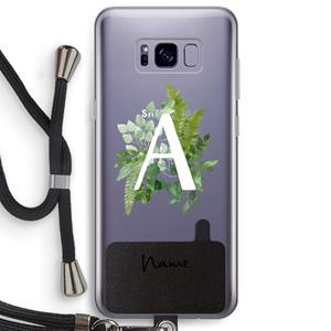 CaseCompany Green Brush: Samsung Galaxy S8 Plus Transparant Hoesje met koord