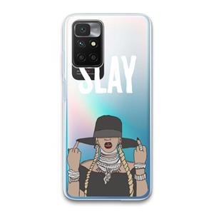 CaseCompany Slay All Day: Xiaomi Redmi 10 Transparant Hoesje