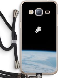 CaseCompany Alone in Space: Samsung Galaxy J3 (2016) Transparant Hoesje met koord