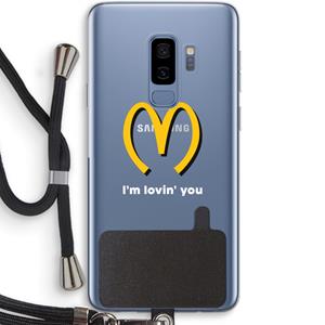 CaseCompany I'm lovin' you: Samsung Galaxy S9 Plus Transparant Hoesje met koord