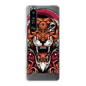 CaseCompany Tiger and Rattlesnakes: Sony Xperia 1 III Transparant Hoesje