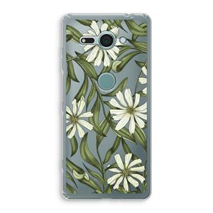 CaseCompany Wit bloemenpatroon: Sony Xperia XZ2 Compact Transparant Hoesje
