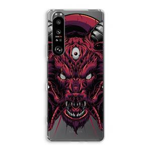 CaseCompany Hell Hound and Serpents: Sony Xperia 1 III Transparant Hoesje