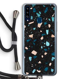 CaseCompany Terrazzo N°11: Samsung Galaxy A20s Transparant Hoesje met koord