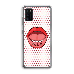 CaseCompany Yolo Denise: Samsung Galaxy A41 Transparant Hoesje