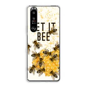 CaseCompany Let it bee: Sony Xperia 1 III Transparant Hoesje