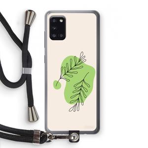 CaseCompany Beleaf in you: Samsung Galaxy A31 Transparant Hoesje met koord