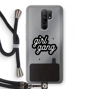 CaseCompany Girl Gang: Xiaomi Redmi 9 Transparant Hoesje met koord