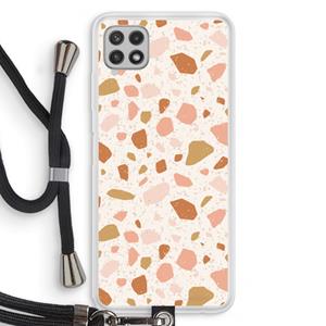 CaseCompany Terrazzo N°18: Samsung Galaxy A22 4G Transparant Hoesje met koord