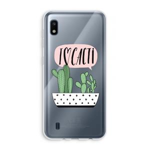CaseCompany I love cacti: Samsung Galaxy A10 Transparant Hoesje