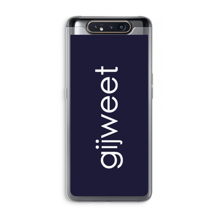 CaseCompany Gijweet: Samsung Galaxy A80 Transparant Hoesje