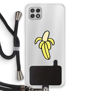CaseCompany Banana: Samsung Galaxy A22 4G Transparant Hoesje met koord