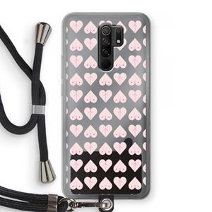 CaseCompany Ass 'n Titties: Xiaomi Redmi 9 Transparant Hoesje met koord