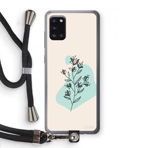 CaseCompany Violets are blue: Samsung Galaxy A31 Transparant Hoesje met koord
