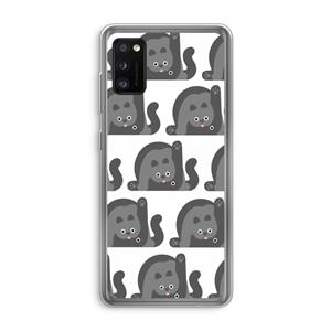 CaseCompany Cats: Samsung Galaxy A41 Transparant Hoesje