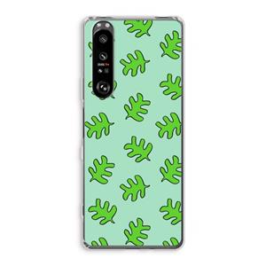 CaseCompany Groene blaadjes: Sony Xperia 1 III Transparant Hoesje